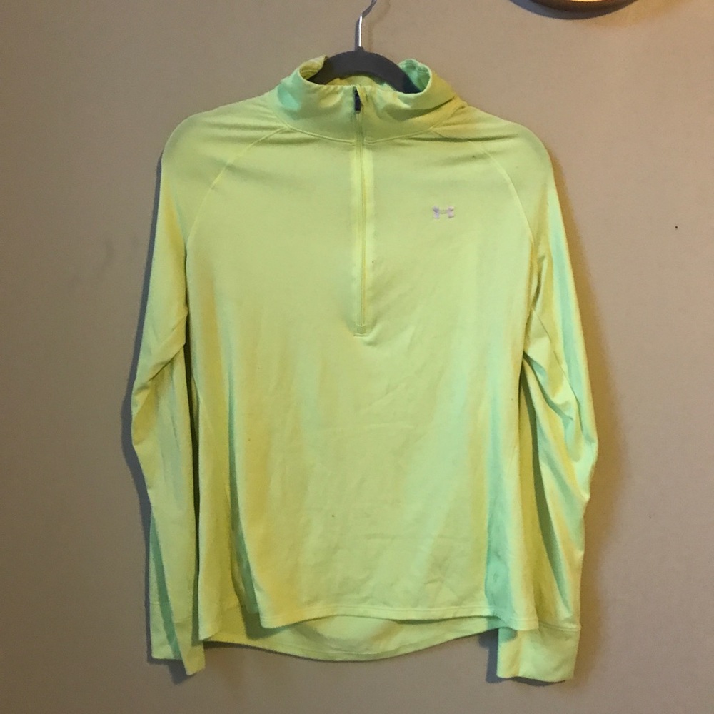 neon yellow quarter zip